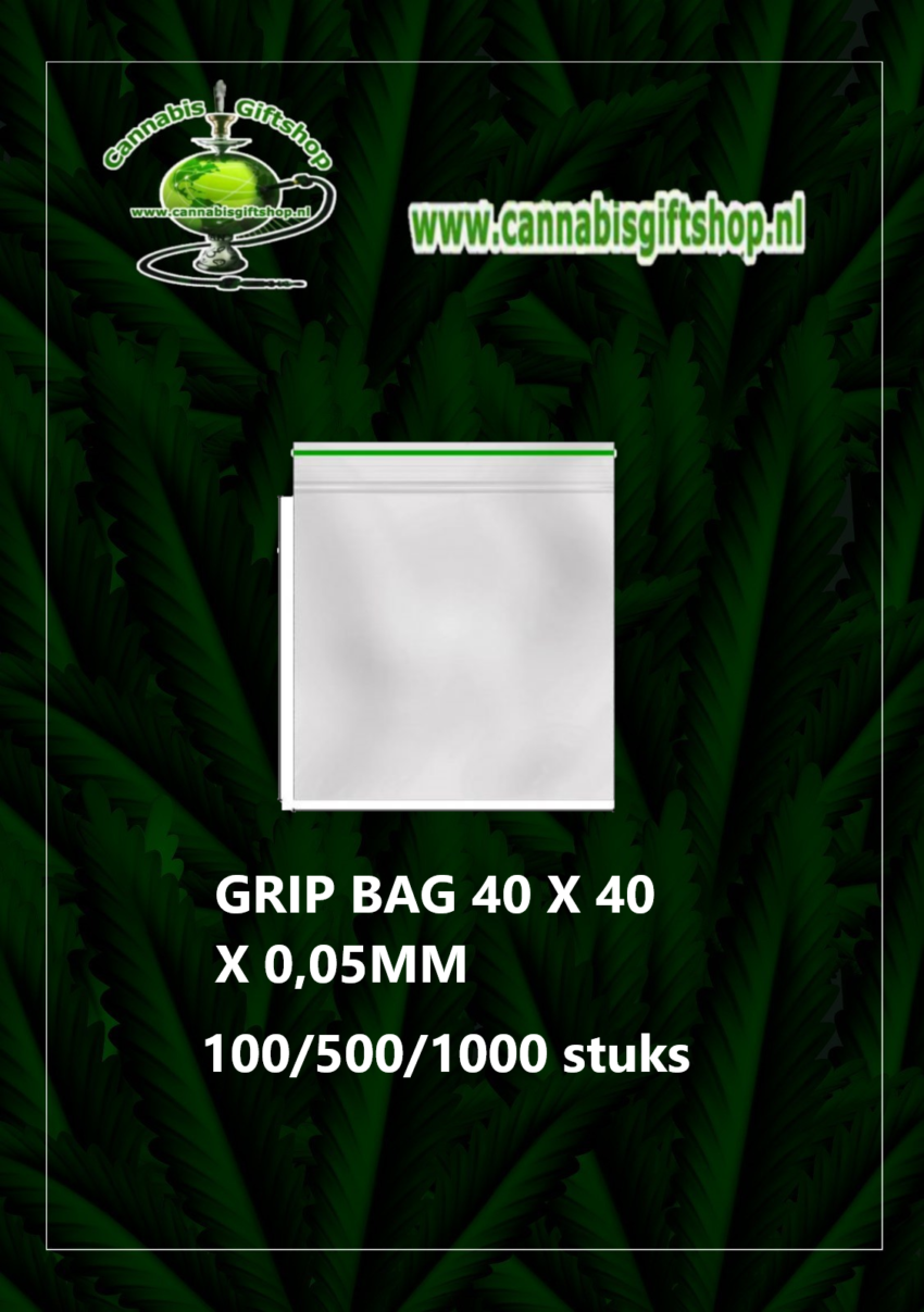 Cannabisgiftshop GRIP BAG 40 X 40 X 0,05MM
