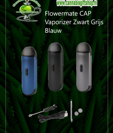 Flowermate CAP Vaporizer Zwart Grijs Blauw