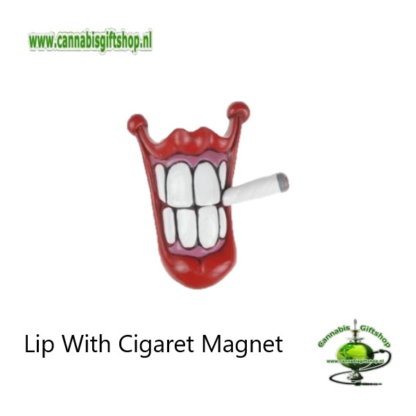 Lip With Cigaret Magnet