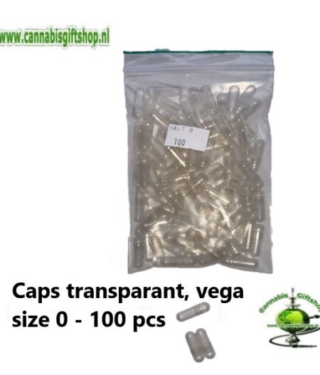 Caps transparant, vega size 0 - 100 pcs