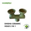 SHISHA CERAMIC HEAD 2 IN 1 Groen