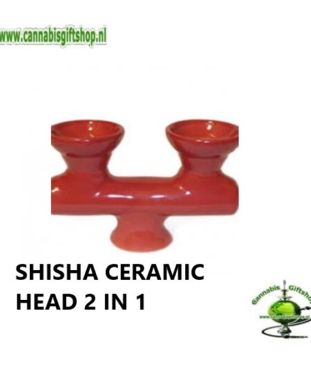 SHISHA CERAMIC HEAD 2 IN 1 Rood