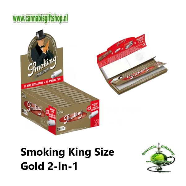 Smoking King Size Gold 2-In-1 Pcs