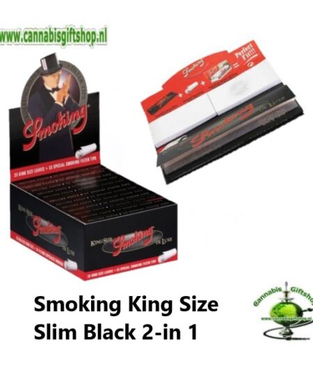 Smoking King Size Slim Black 2-in-1