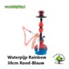Waterpijp Rainbow 38cm Rood-Blauw