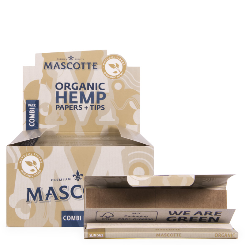 Mascotte Organic Hemp papers + Tips